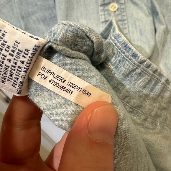 Ralph Lauren chambray denim color shirt - Size Medium - Picture 7 of 8